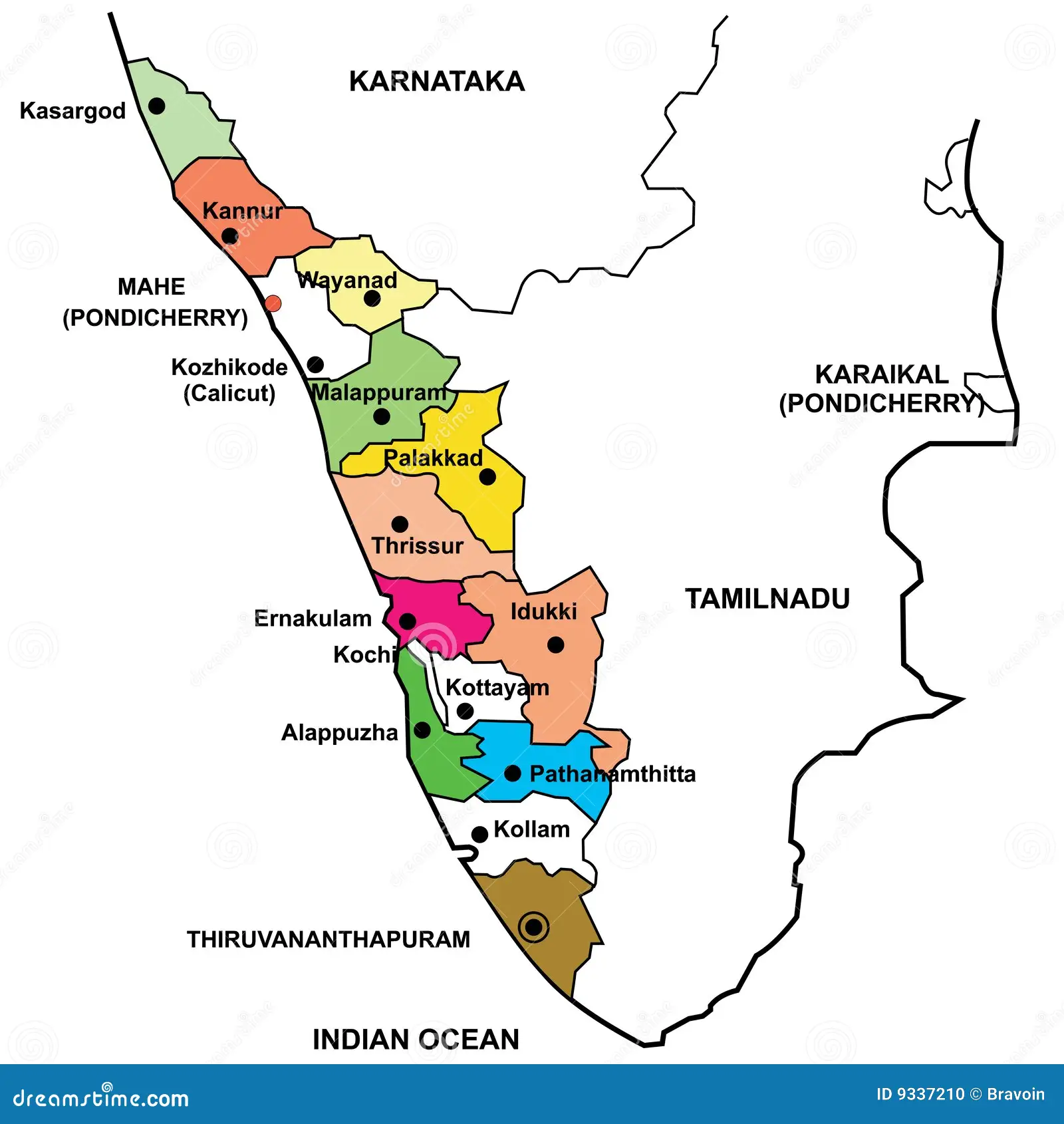 Map of kerala