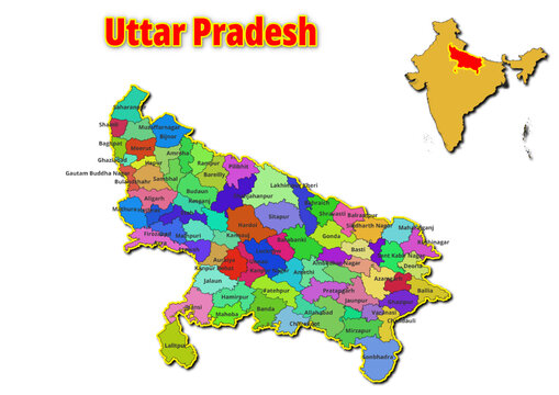 Map of Uttar Pradesh